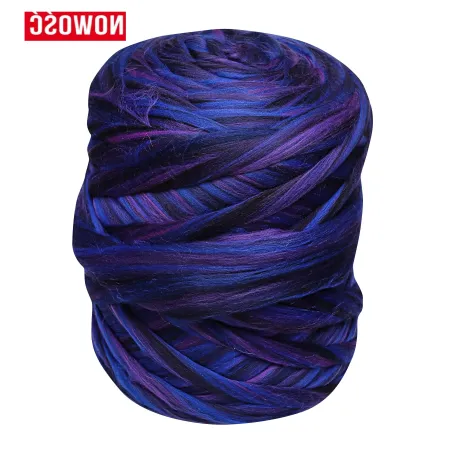 Wełna czesankowa polska Melanż Indygo #124 wałek 4,5kg