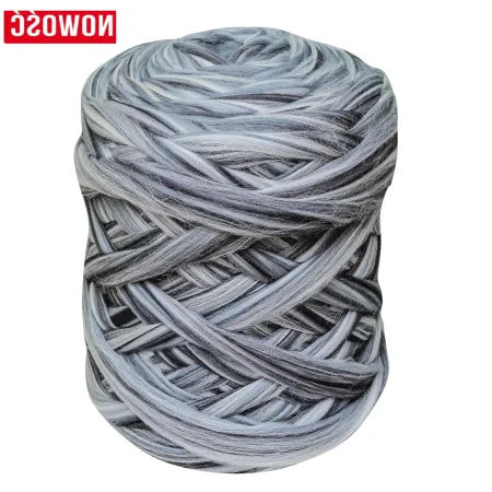 Wełna czesankowa polska SZARA ZEBRA #99 wałek 4,5kg hurt