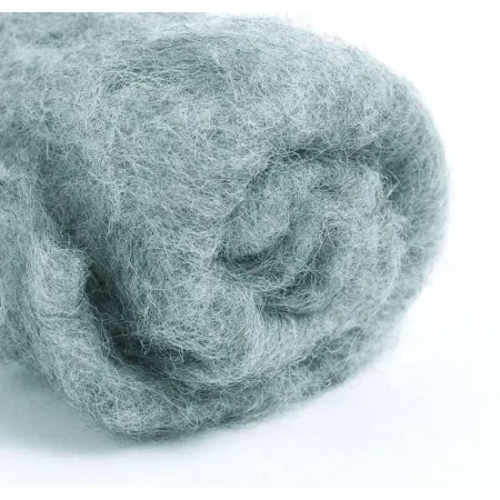 Wełna nowozelandzka w błamie do filcowania MELANŻ SZARY