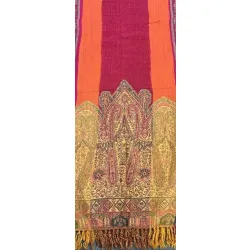 Damski męski szal z wełny merino Orientalny kolorowy