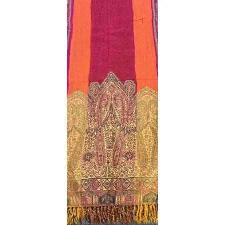 Damski męski szal z wełny merino Orientalny kolorowy