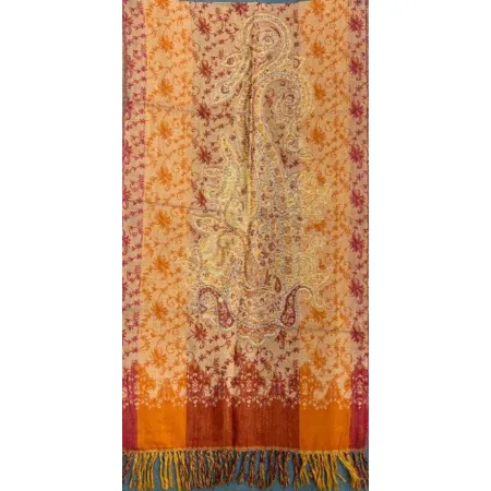 Damski męski szal z wełny merino Orientalny