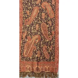 Damski męski szal z wełny merino Orientalny Paisley