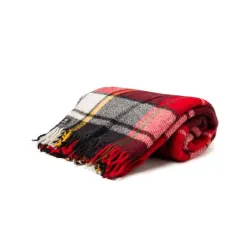 Wełniany pled narzuta koc z wełny merynosów 170x210cm