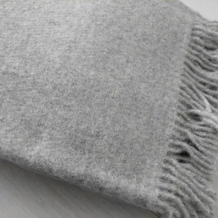 Wełniany pled narzuta koc z wełny merynos 140x205 cm