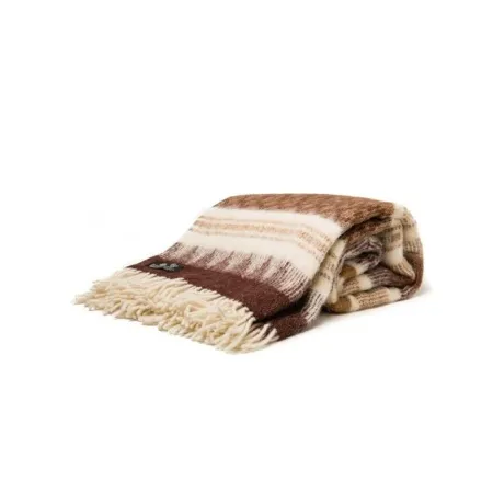 Wełniany pled narzuta koc z alpaki i merino 140x205 cm