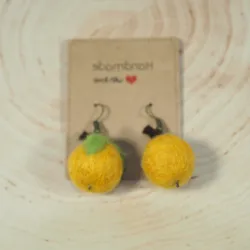 Kolczyk filcowy owoc Jabłko