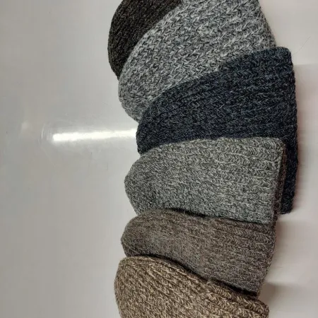 Ciepła czapka męska zimowa MELANŻ ANTRACYT BRĄZOWY