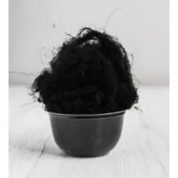 Czesanka jedwabna Sari do filcowania CZARNA