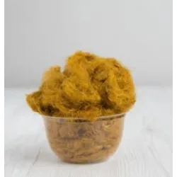 Czesanka jedwabna Sari do filcowania ZŁOTA