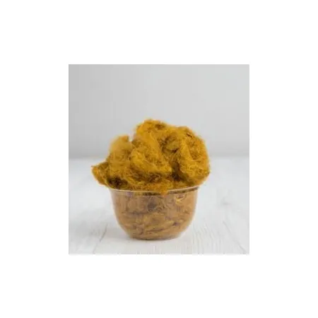 Czesanka jedwabna Sari do filcowania ZŁOTA