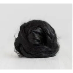 Ramia czesanka Pokrzywy CZARNA do filcowania