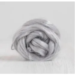 Ramia czesanka Pokrzywy SREBRNY do filcowania