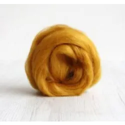 Alpaka czesanka wełniana MIODOWA filcowanie