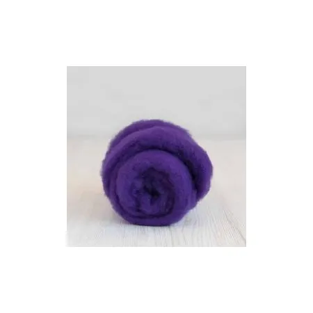 Wełna merynos w błamie do filcowania ŚLIWKOWY