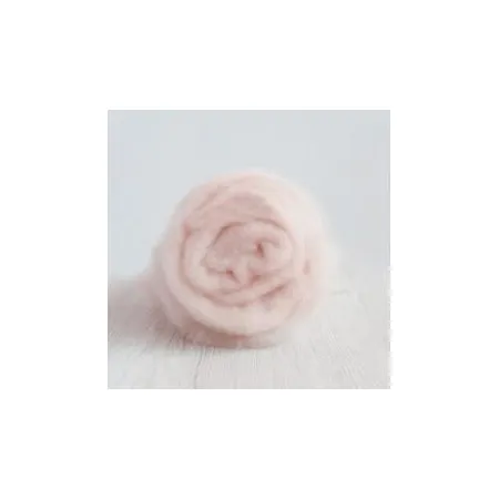 Wełna merynos w błamie do filcowania JASNY RÓŻ