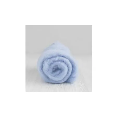Wełna merynos w błamie do filcowania JASNY BŁĘKIT