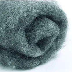 Wełna nowozelandzka w błamie do filcowania MELANŻ CIEMNOSZARY