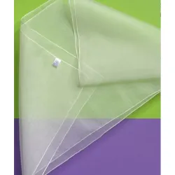 Szal jedwabny Premium organza BIAŁY 180x42cm jedwab 100%