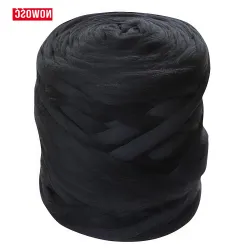 Wełna czesankowa 22-24mic CZARNY 4,5kg HURT wałek