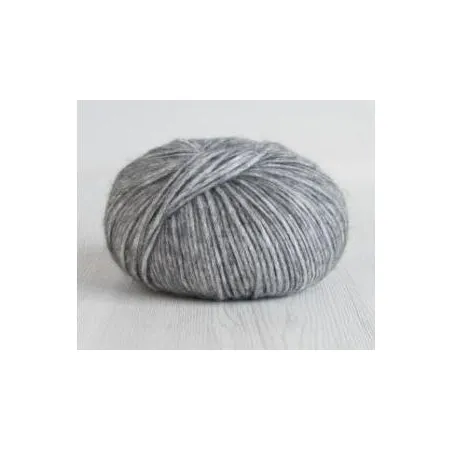 VINTAGE meszanka alpaki z merino I bawełny MELANŻ SZARY 100g