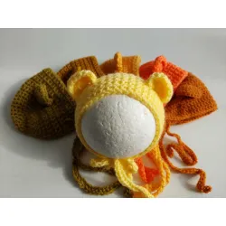 Czapeczka czapka Miś do sesji fotograficznej noworodka 20 kolorów