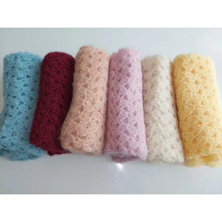 Zestaw Owijka z czapka Alpaka z Jedwabiem do sesji fotograficznej noworodka