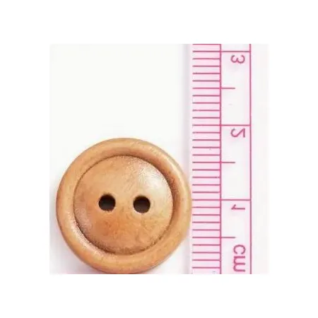 Guziki drewniane dwustronne Rude lakierowane 18mm