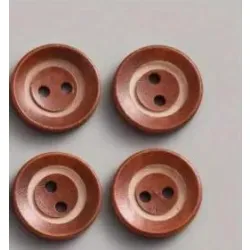 Guziki drewniane Ciemny Rudy lakierowane 18mm