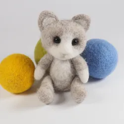 Kotek filcowy do fotografii noworodkowej Melanż