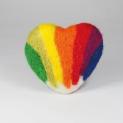 Seruszko serce filcowe do fotografii noworodkowej TĘCZA