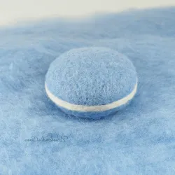 BŁĘKIT - Chmurka wełniana do wypełnienia koszy do sesji noworodkowej