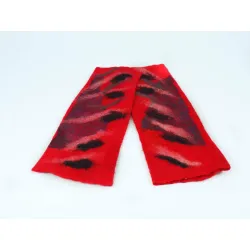 Ultra modne mitenki filcowe czerwone