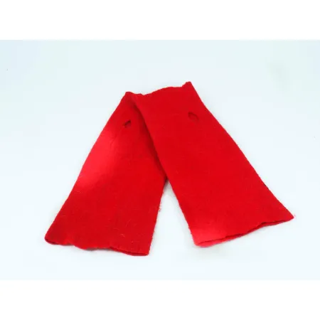 Ultra modne mitenki filcowe czerwone