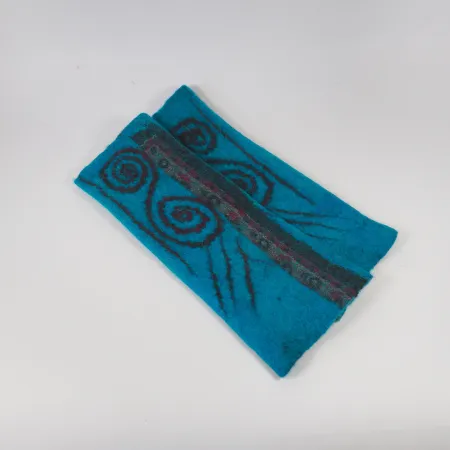 Mitenki w kolorze zieleni morskiej