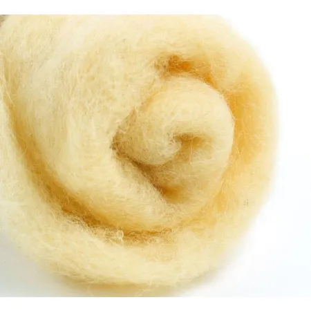 Wełna nowozelandzka w błamie do filcowania Pastelowy ŻÓŁTY