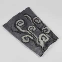 Mitenki filcowe szare we wzory