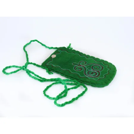 Etui zielone  z wełny