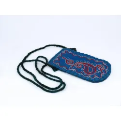 Etui niebieskie z wełny