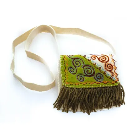 Torebeczka filcowa zieleń ecri