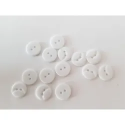 Guzik biały plastykowy 15 mm