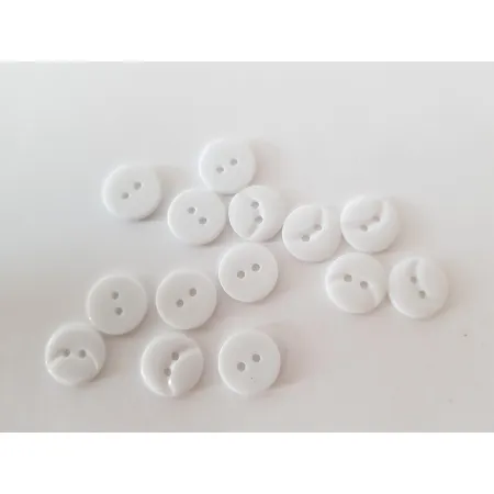 Guzik biały plastykowy 15 mm