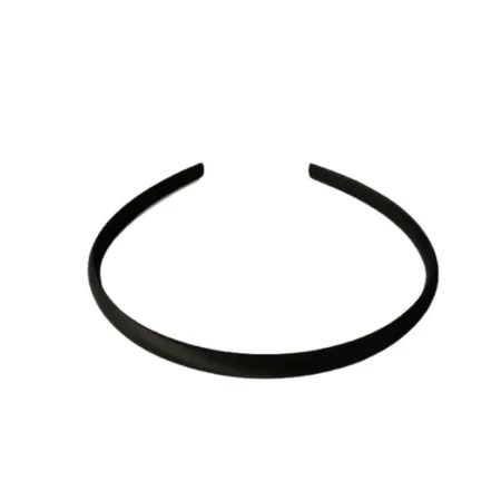 Cienka opaska metalowa - czarna atlasowa