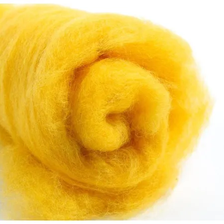 Wełna merynos w błamie do filcowania ŻÓŁTKO