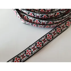 Tasiemka taśma żakardowa etno boho 15mm