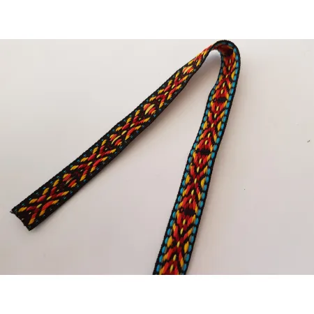 Tasiemka taśma etno boho folk aztecka żakardowa 12mm