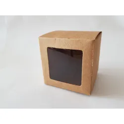 Brązowe eko pudełko opakowanie kraft  9x9x9cm