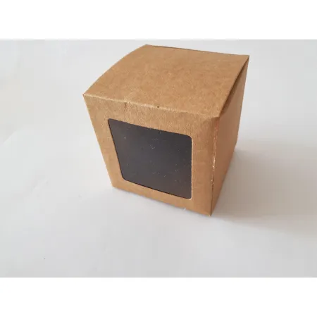 Brązowe eko pudełko opakowanie kraft  9x9x9cm