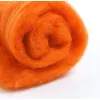 Wełna nowozelandzka w błamie do filcowania POMARAŃCZOWY
