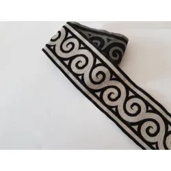 Tasiemka taśma żakardowa złota 35mm